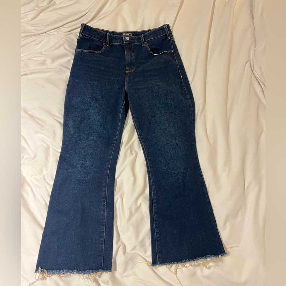 Abercrombie High Rise Ankle Flare Jeans